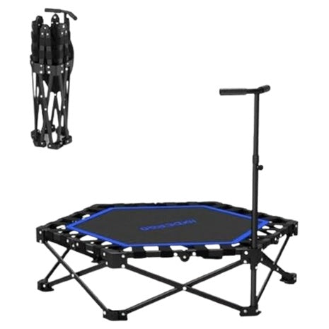 42'' Foldable Rebounder Trampoline With Adjustable Foam Handle