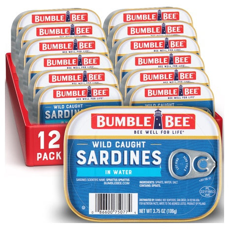 12-Pack Bumble Bee Sardines in Water