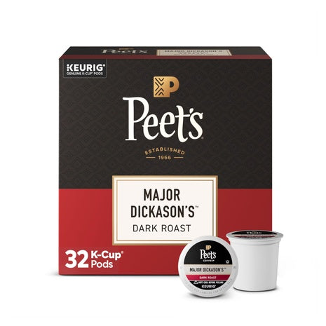 32 Peet's Coffee Major Dickason's Blend Premium Coffee Pods