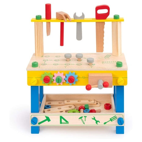 31-Piece Kids Wooden Workbench & Tool Set