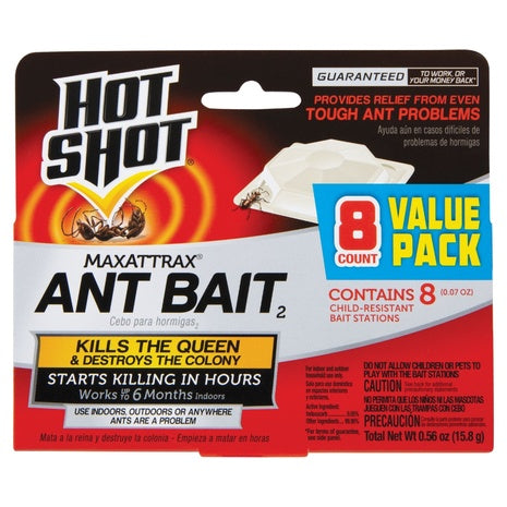 8 Hot Shot MaxAttrax Ant Bait Stations