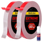 2 Rolls Heavy Duty Double Sided Tape (0.6x30ft)