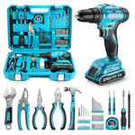 Seesii 21V Power Drill Set with 190-Piece Took Kit
