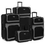 4-Piece U.S. Traveler New Yorker Lightweight Expandable Rolling Luggage Set