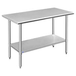 Rockpoint 24" x 48"Stainless Steel Prep Table with Adjustable Under Shelf