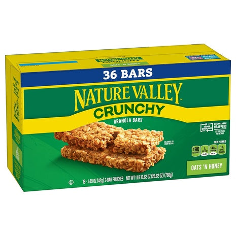 36 Nature Valley Crunchy Oats ‘n Honey Granola Bars