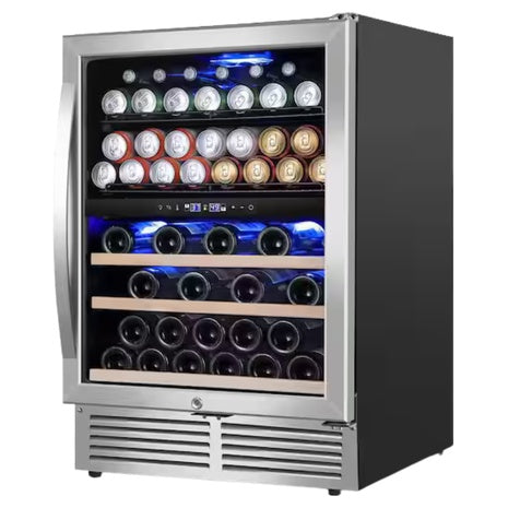 Nipus 24" Dual Zone 27 Bottles & 94-Cans Wine Cooler Refrigerator
