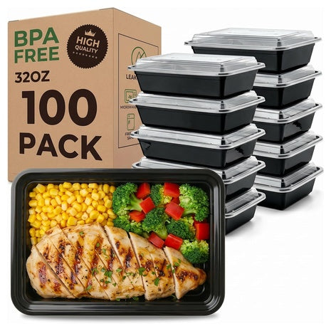 100 Meal Prep Containers with Lids