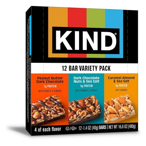 12 KIND Healthy Snacks Bars Variety Pack