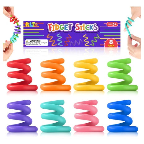 8-Pack Sensory Fidget Stick Toys