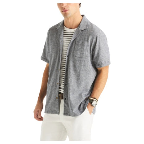 Nautica Men's Classic Fit Button-Front Polo