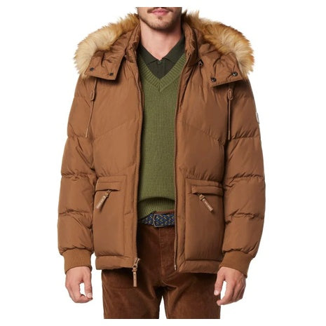 Andrew Marc Gramercy Faux Fur Trim Down Parka