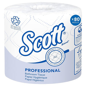 80 Rolls Scott Professional 100% Recycled Toilet Paper
