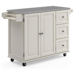 Homestyles Stainless Steel Top Kitchen Cart Rolling Mobile Island