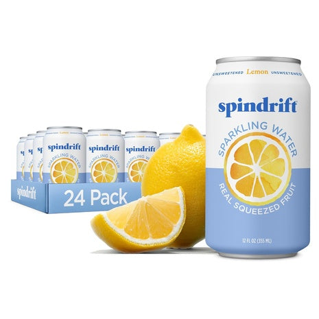 24 Cans Spindrift Sparkling Water (4 Flavors)