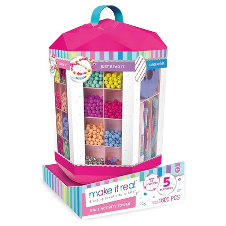 Make It Real 5 In 1 Activity Tower Jewelry Making Kit
