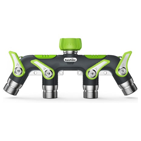 Rainpoint 4 Way Metal Heavy Duty Garden Hose Splitter