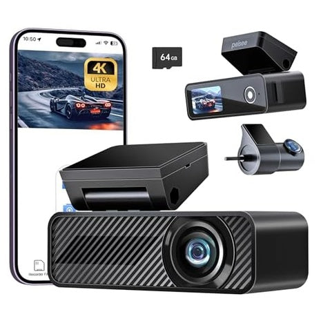Pelsee P1 Duo 4K Front and Rear Dash Cam