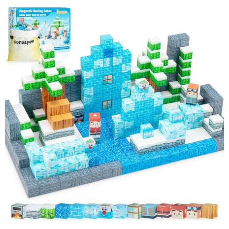 130 Piece Magnetic Building Tiles Set