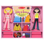 Melissa and Doug Abby & Emma Deluxe Magnetic Wooden Dress-Up Dolls Play Set