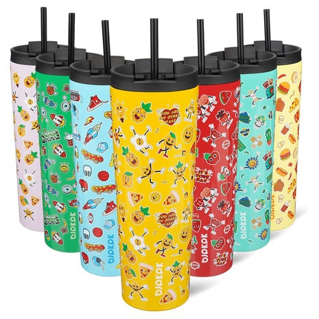 30oz Stainless Steel Tumbler with Lid & Straw