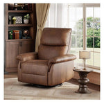 Gaomon 360 Deg. Swivel PU Leather Glider Rocker Recliner Chair