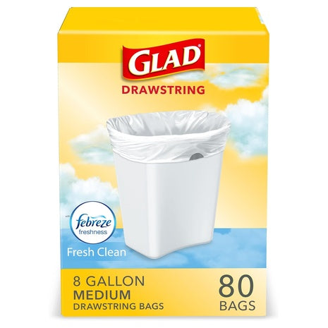 80 Glad Medium 8 Gallon Trash Bags