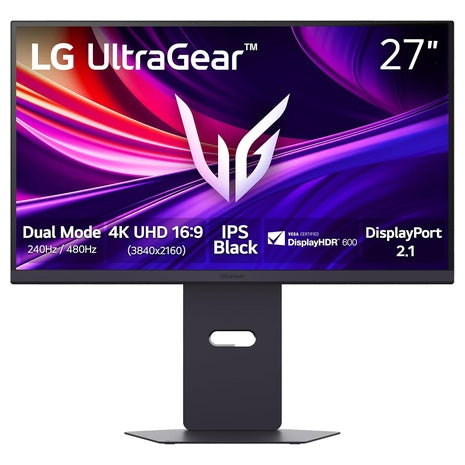LG Ultragear 27″ 4K UHD IPS Gaming Monitor with Dual-Mode 240Hz