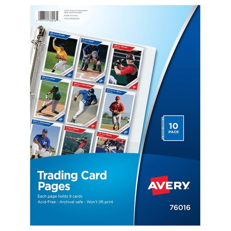 10-Pack Avery 9-Pocket Trading Card Pages