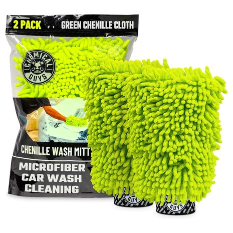 2 Chemical Guys Chenille Microfiber Wash Mitts