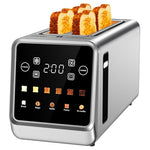 1400W Stainless Steel Long Slot Toaster 4 Slice With Touchscreen