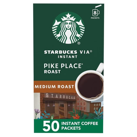 50 Starbucks VIA Instant Coffee Packets