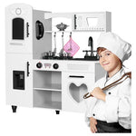 Wooden Play Kitchen Set with Lights & Sounds