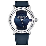 Stuhrling Men's Blue Strap Stainless Steel Watch
