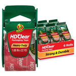 6 Duck HD Clear Packing Tape with Dispensers