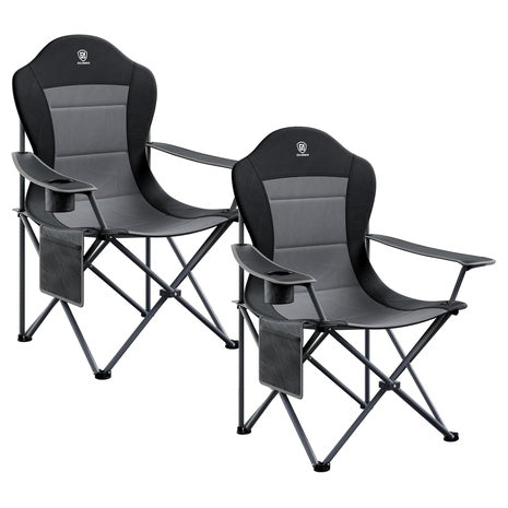 2-Pack Ever Advanced Folding Camping Chair With High Back Padded