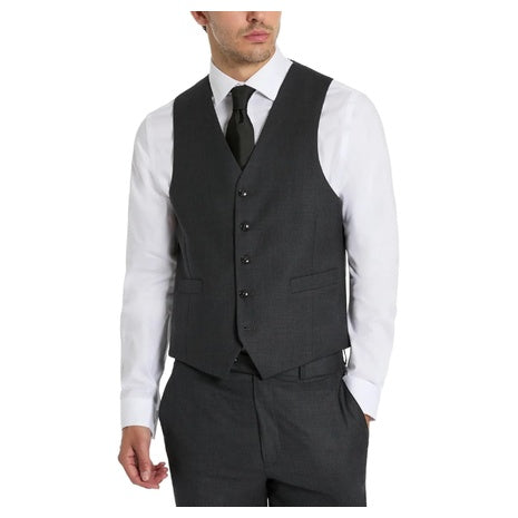 Michael Kors Men's Classic-Fit Wool-Blend Stretch Solid Suit Vest (Grey)