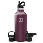 32 oz IRON Deg.FLASK Narrow Mouth Water Bottle With 3 Lids (3 Colors)