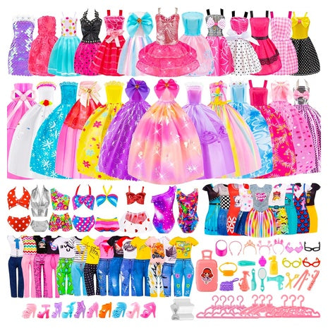 110-Piece Doll Clothes & Accessories Set