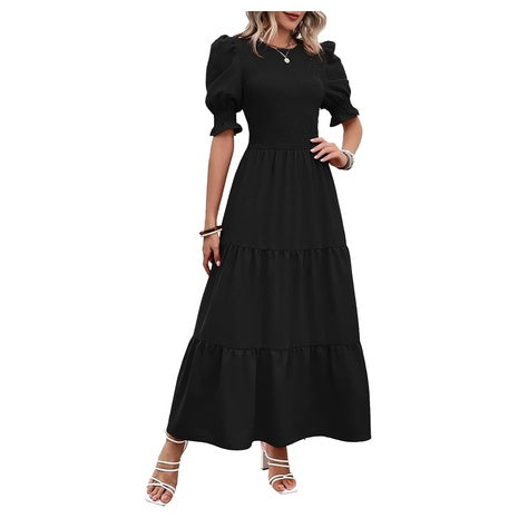 Women’s Smocked Floral Maxi Dress (25+ Colors)