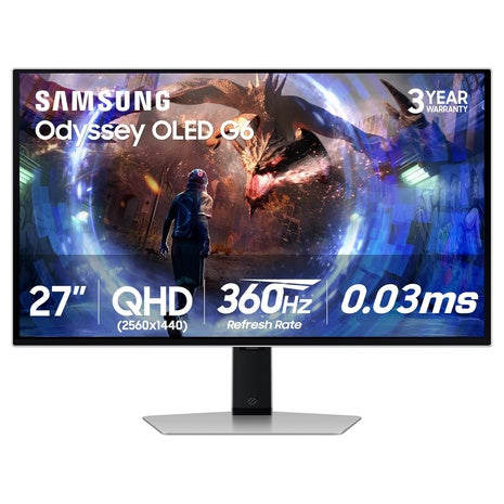 27” Samsung Odyssey OLED G6 Gaming Monitor