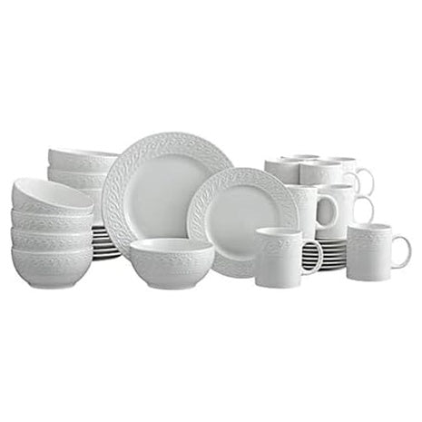 32-Piece Pfaltzgraff Sylvia White Dinnerware Set
