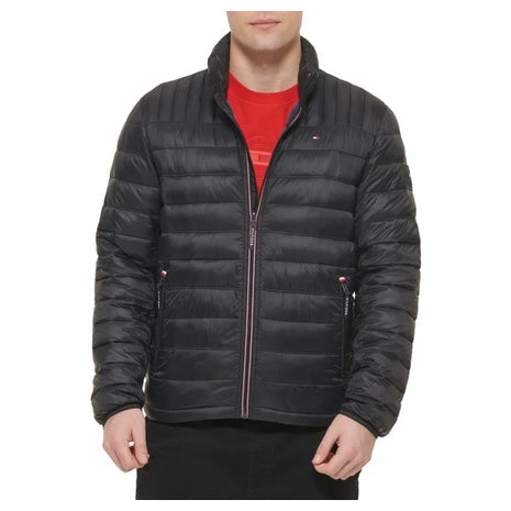 Tommy Hilfiger Men's Classic Mock Turtleneck Packable Puffer Jacket