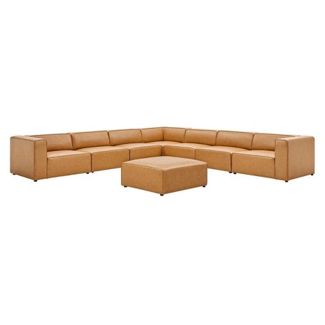8-Piece Modway Mingle Vegan Leather Sectional Sofa Set