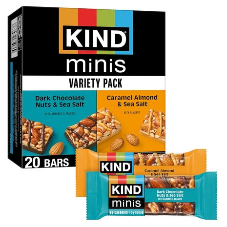 20 Dark Chocolate Nuts & Sea Salt Mini Bars