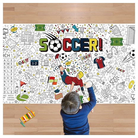 Giant Soccer Coloring Poster Tablecloth
