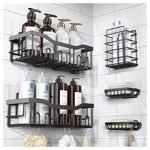 5-Pack Stainless Steel Adhesive Bath Organizers