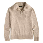 Women's 100% Cashmere Quarter-Zip Sweater
