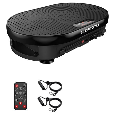 Full-Body Vibration Plate Exercise Machine W/ Resistance Bands