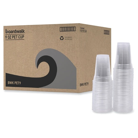 1,000-Pack Boardwalk 9oz Clear Plastic Cups
